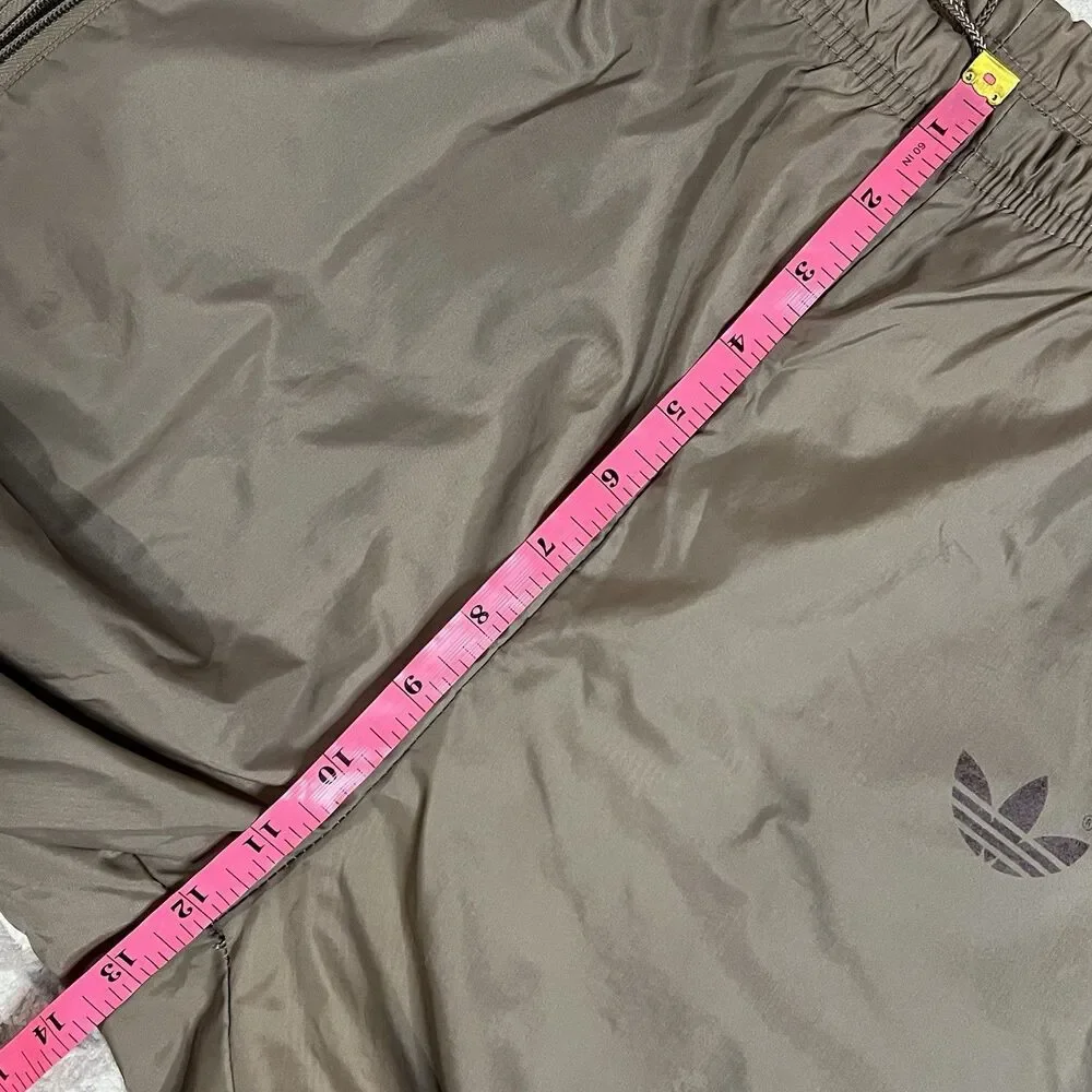 Vintage 90s Adidas Beige Lined Track Pants Men Sz L Streetwear Y2K Baggy Trefoil